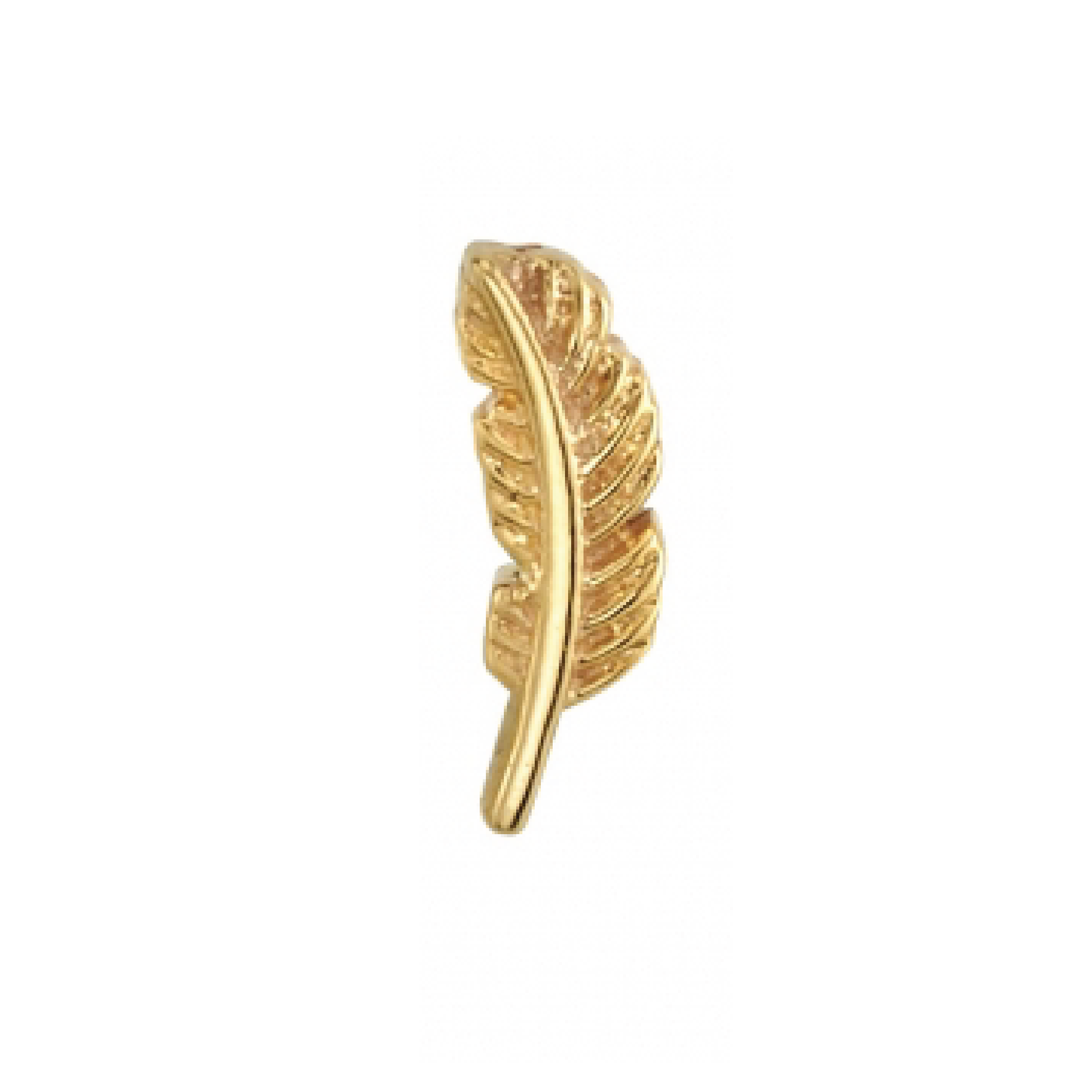 BVLA Press Fit Feather 10.0 mm Gold Deep Roots Piercing Fine
