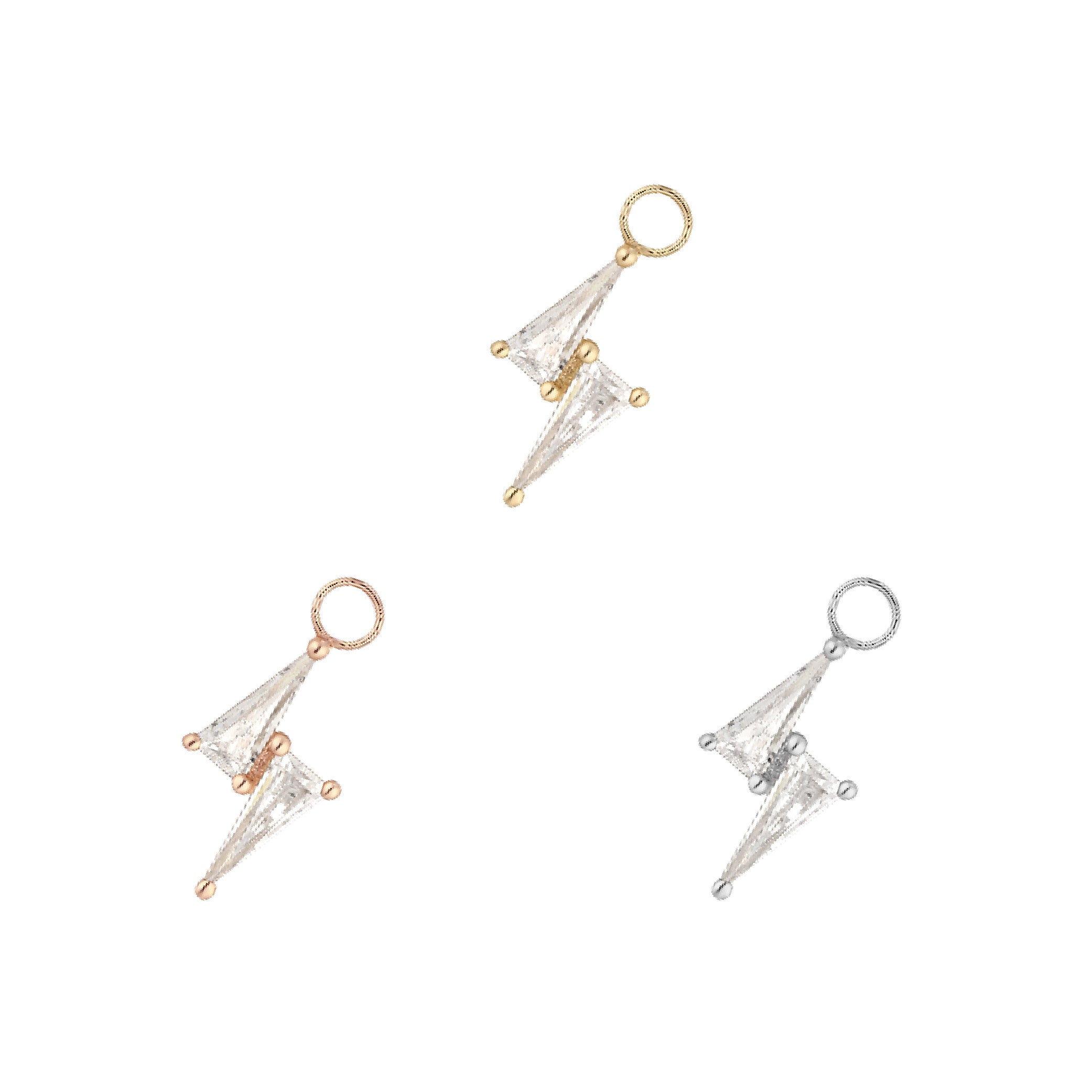 Buddha Jewelry Electrify Charm CZ Gold Deep Roots Piercing